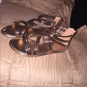 Rose gold sandals